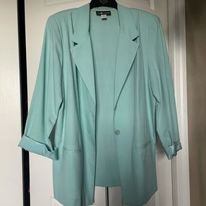OVERSIZED PASTEL GREEN BLAZER!!! PASTEL SUIT TREND OF THE SEASON!!!